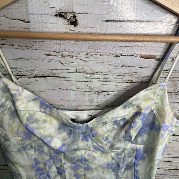 Zara white blue tank top bodysuit NWT medium - Picture 3 of 8